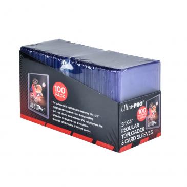 [ACC-SH-ULPTL83648] Ultra Pro: Standard 3 x 4-Inch Top Loader & 100CT Soft Sleeves Combo