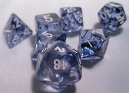 [ACC-SH-CHX27408] Chessex: Nebula Black/White 7-Die Set
