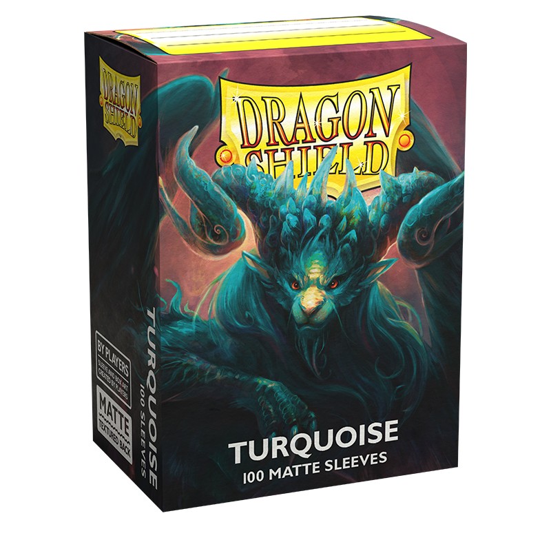 [ACC-SH-AT-11055] Matte Turquoise 'Atebeck' (100-Pack) - Player's Choice Dragon Shield Card Sleeves
